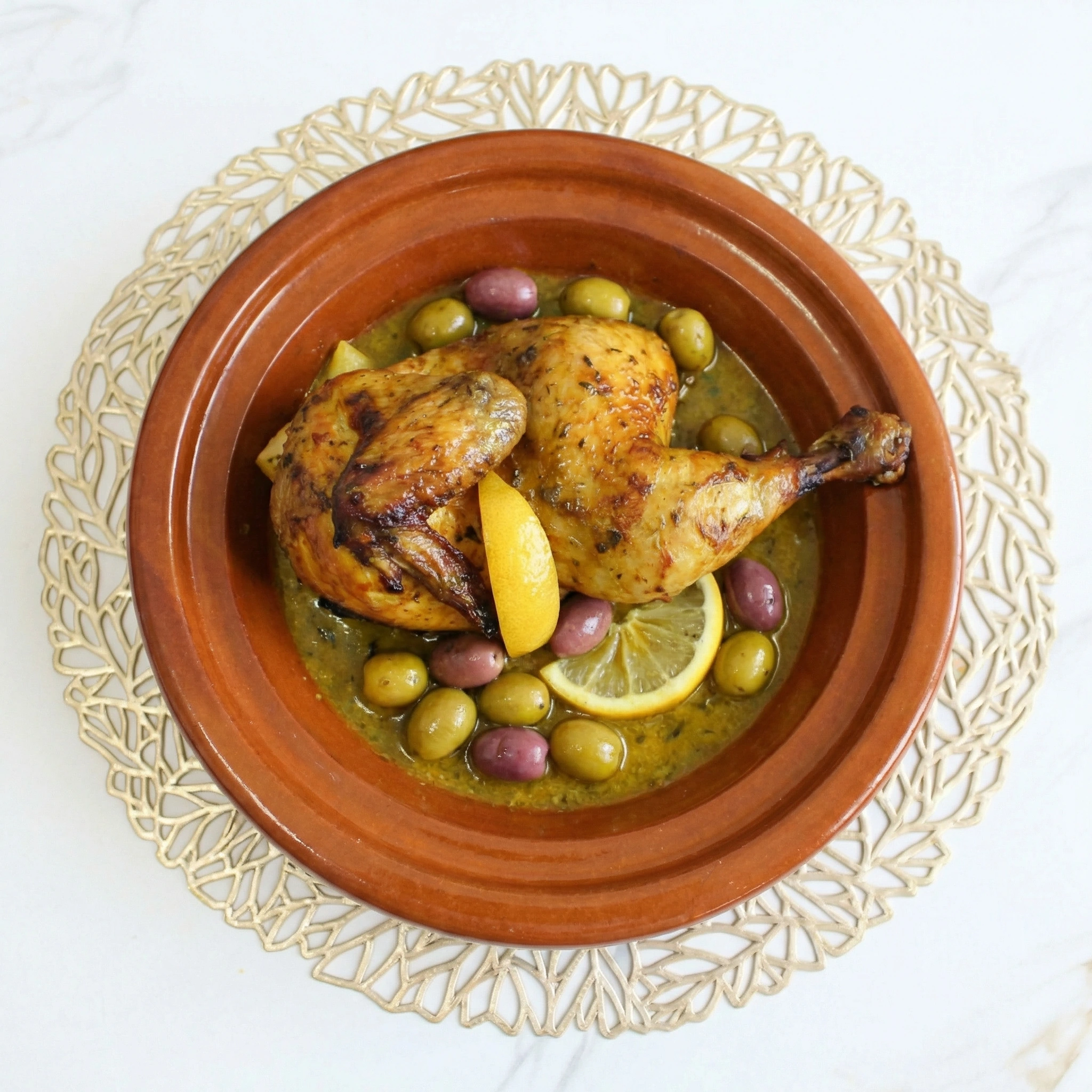 Chicken Tajine with Olives - Authentic Moroccan dish at Tajine House Restaurant Edmonton