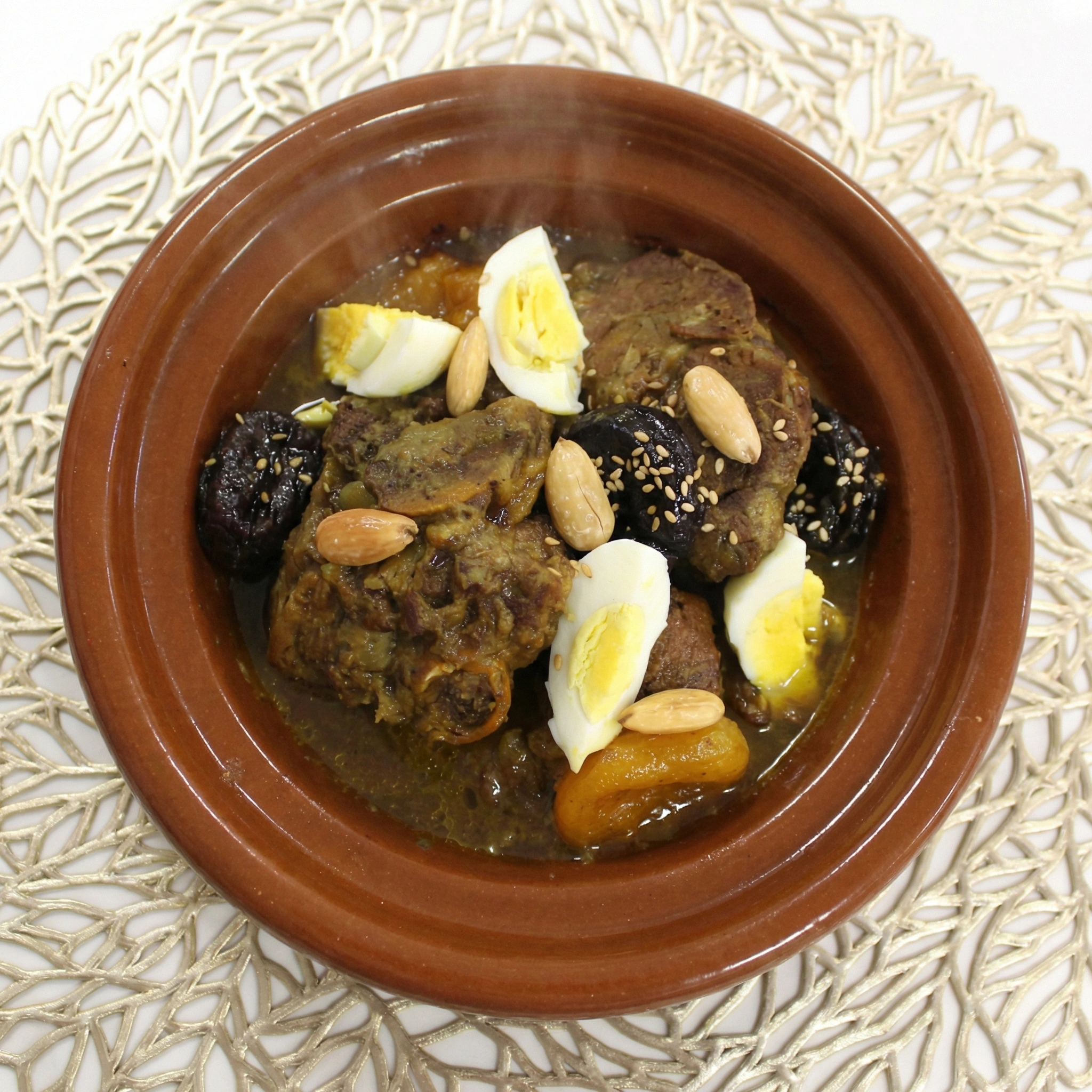 Lamb Tajine with Prunes - Traditional Moroccan tajine at Tajine House Edmonton